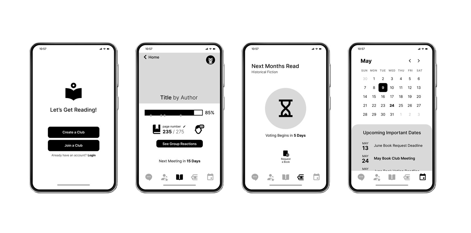 Book Club App Design project image